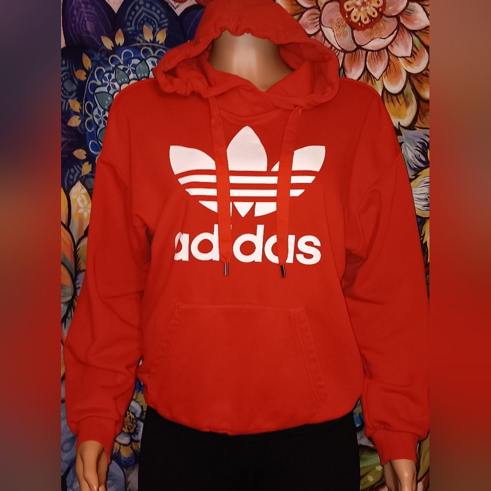 Adidas Originals Red Trefoil Hoodie - Picture 2 of 3